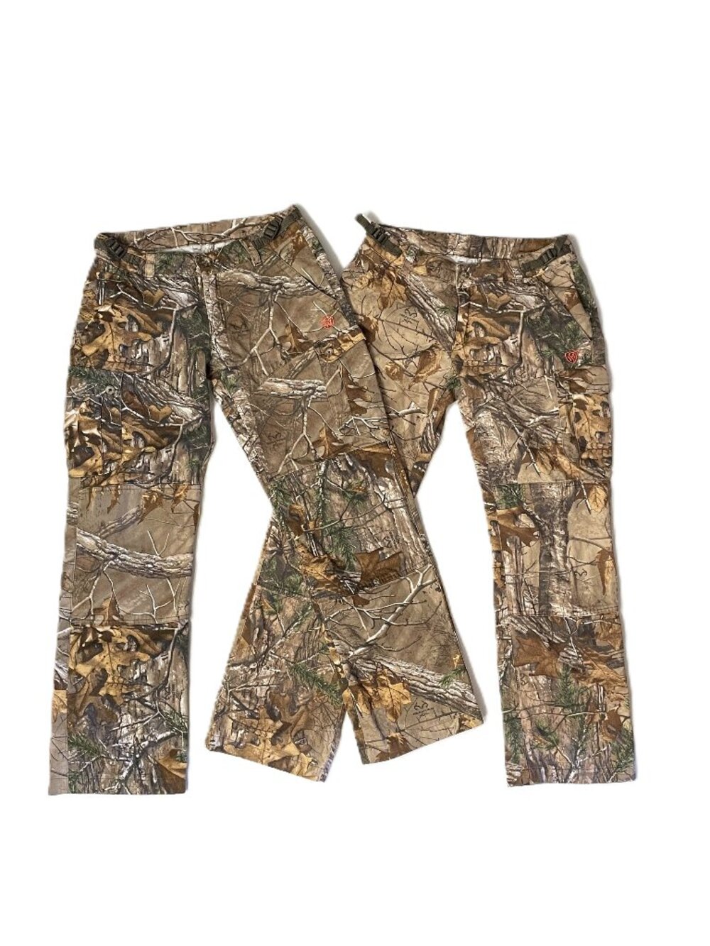Game Winner Camo Cargo Pants Lot of 2 Womens Small Realtree Hunting 100% Cotton